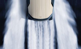 Rear end view of Aston Martin boat