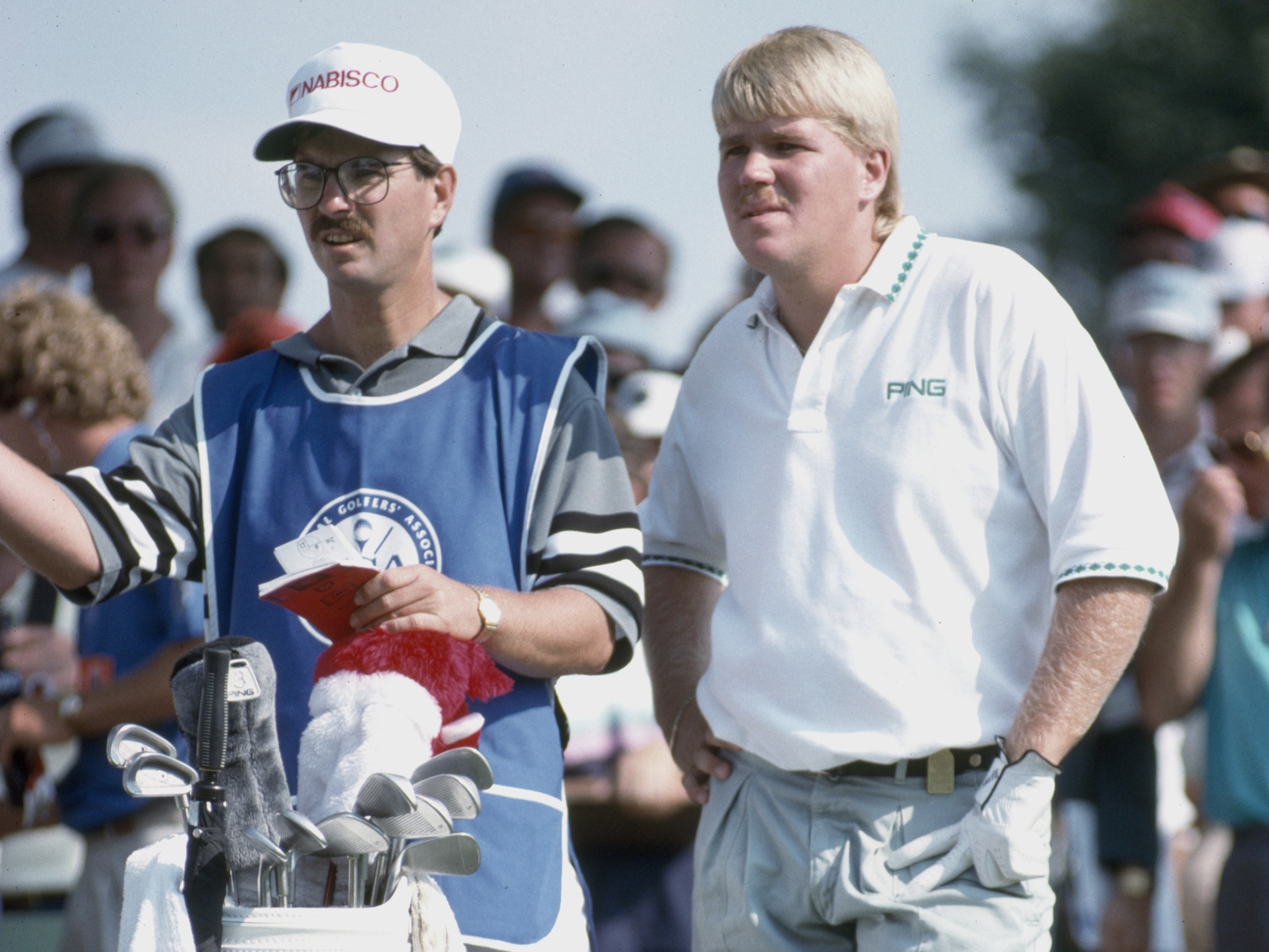 Jeff Medlin with John Daly at the PGA Championship in 1991