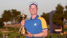 Luke Donald with the Ryder Cup at Marco Simone