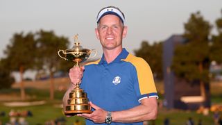 Luke Donald with the Ryder Cup at Marco Simone