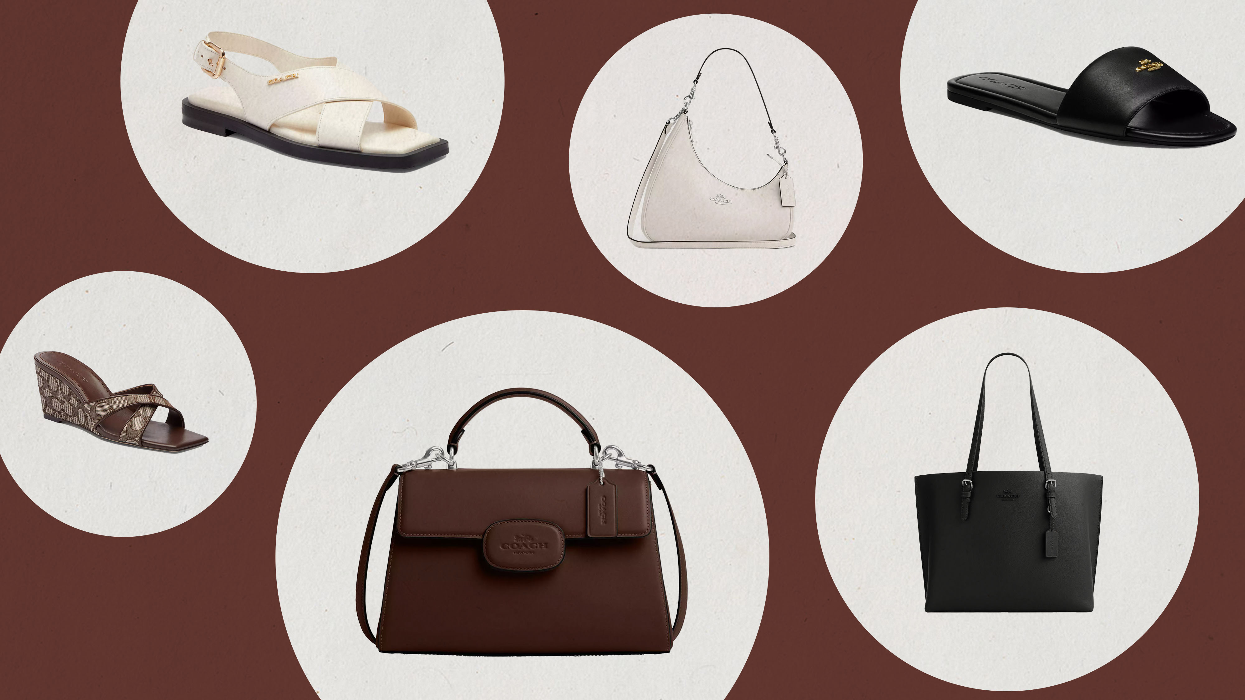 Coach products collage