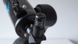 The Celestron Astro Fi 102, close up of the 25mm eyepiece