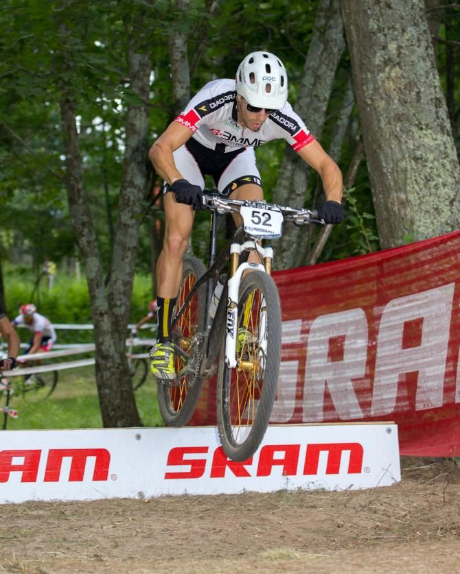 Ryan Woodall going over the ramp.