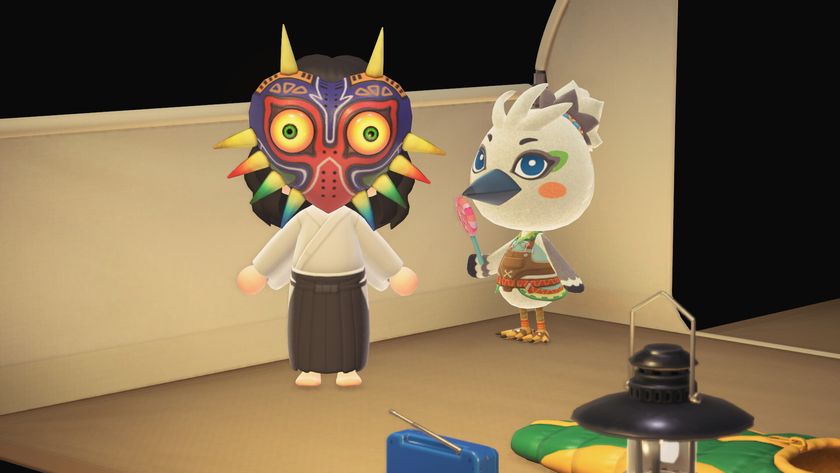 Animal Crossing New Horizons Zelda villager Tulin and villager in campsite tent