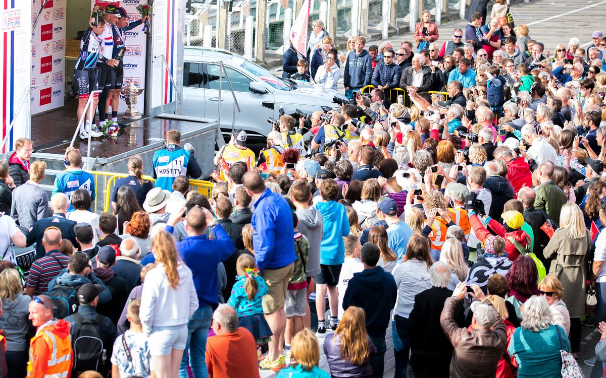 The fans came out in force for the podium celebrations