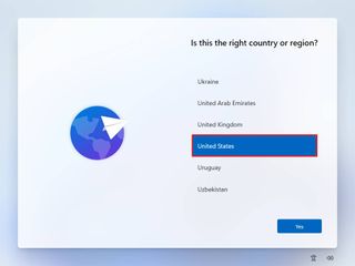 Windows 11 OOB region