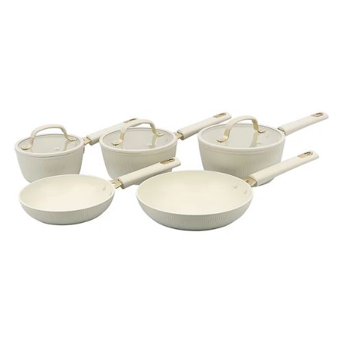 Cream Barbican Non-Stick Pan - Set of 5