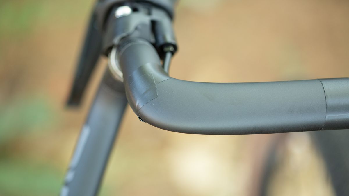 Enve G Series Gravel Handlebar detail showing tight radius bend
