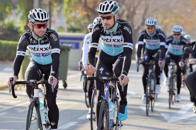 Etixx-QuickStep train in Calpe, Spain.