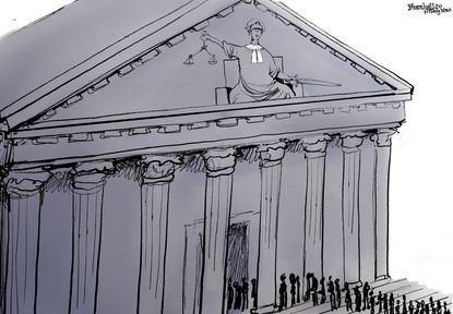 Political Cartoon U.S. Ginsburg SCOTUS clerks RIP