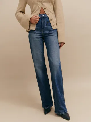 Alyssa High Rise Wide Leg Long Jeans