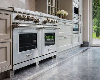 modern kitchen with double oven