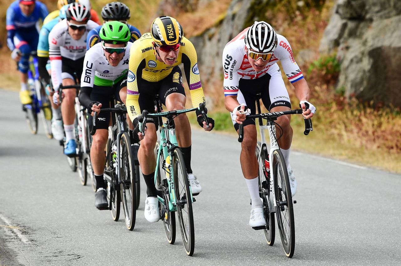 Mathieu van der Poel (Corendon-Circus) pushes the pace