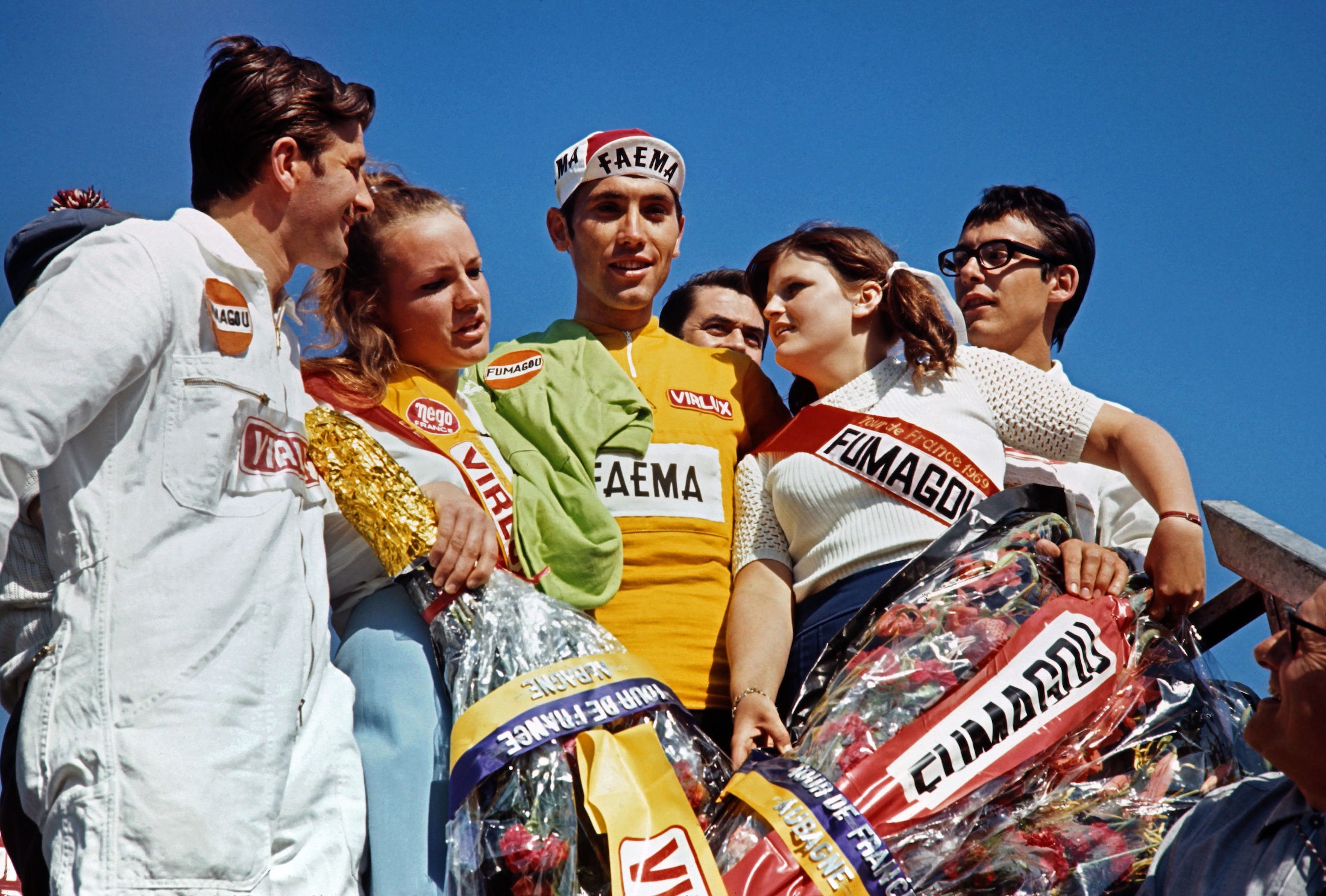 Eddy Merckx in the yellow jersey