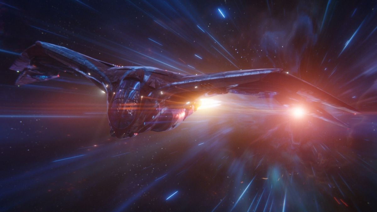 Does space travel in the MCU make any sense? image shows Marvel space ship