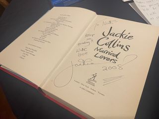 Jackie Collins memorabilia — my signed copy of Married Lovers.