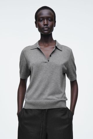 Merino Wool-Blend Polo Shirt