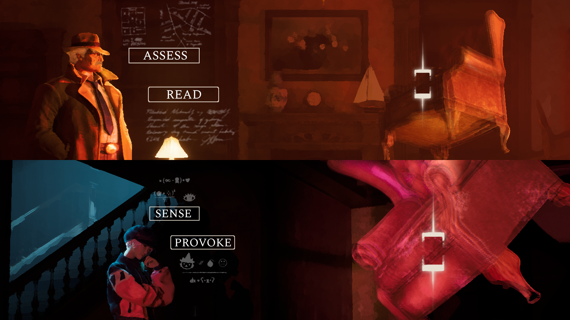 Characters deduce in The Eventide