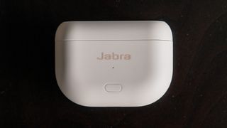 Jabra Elite 10 Gen 2 closed case lying flat.