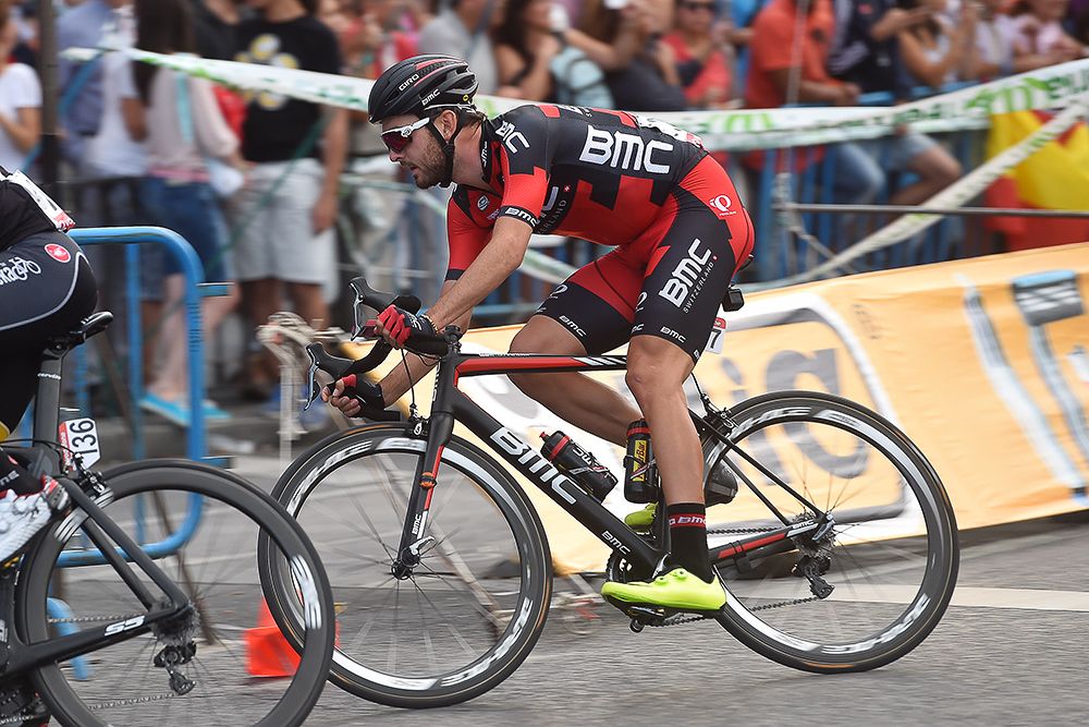 Jean Pierre Drucker in the peloton during stage 21 of the 2015 Vuelta.