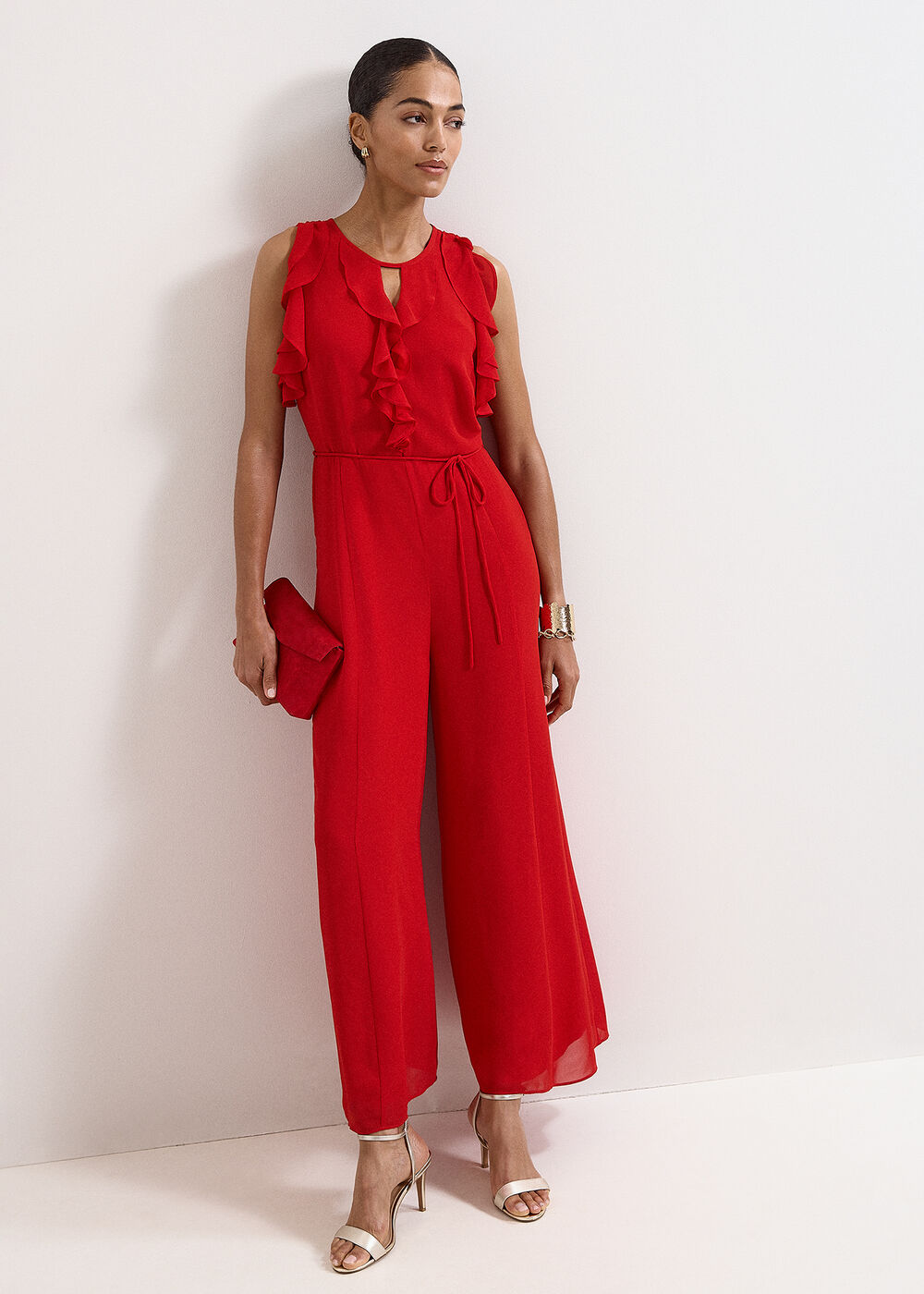 Rachel Chiffon Sleeveless Jumpsuit