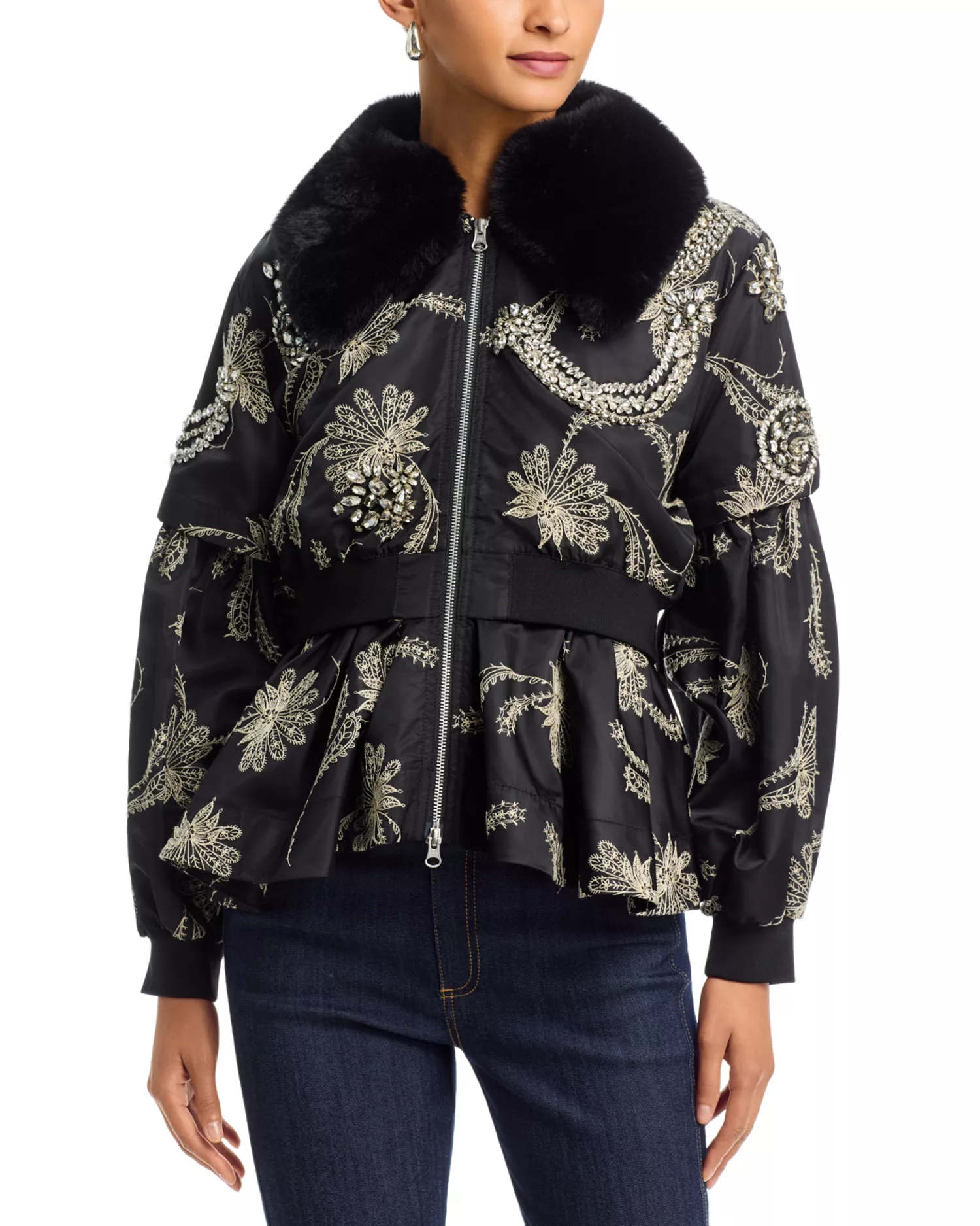 Cinq &amp;agrave; Sept, Armelle Embellished Paisley Fan Jacket