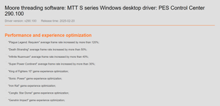 MTT S series new drivers