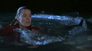 Buttercup surrounded by eels in the water in The Princess Bride