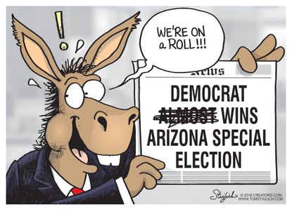 Political cartoon U.S. Arizona special election Debbie Lesko Democrats