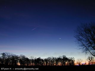 Leonid meteor shower over Kansas City, KS