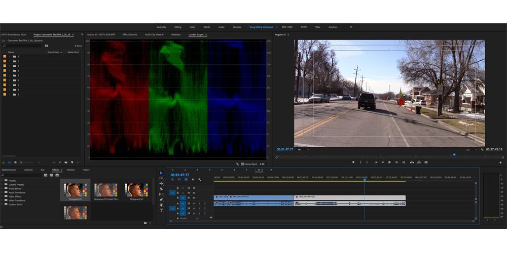 The Canon Vixia got a C for color balance because the outdoor footage we took had very elevated levels of red. Brown fences and trees all appeared to have a deep red tint.