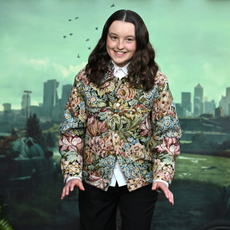 Bella Ramsey attends "The Last Of Us" Season Two UK Premiere at Vue West End on April 10, 2025 in London, England.