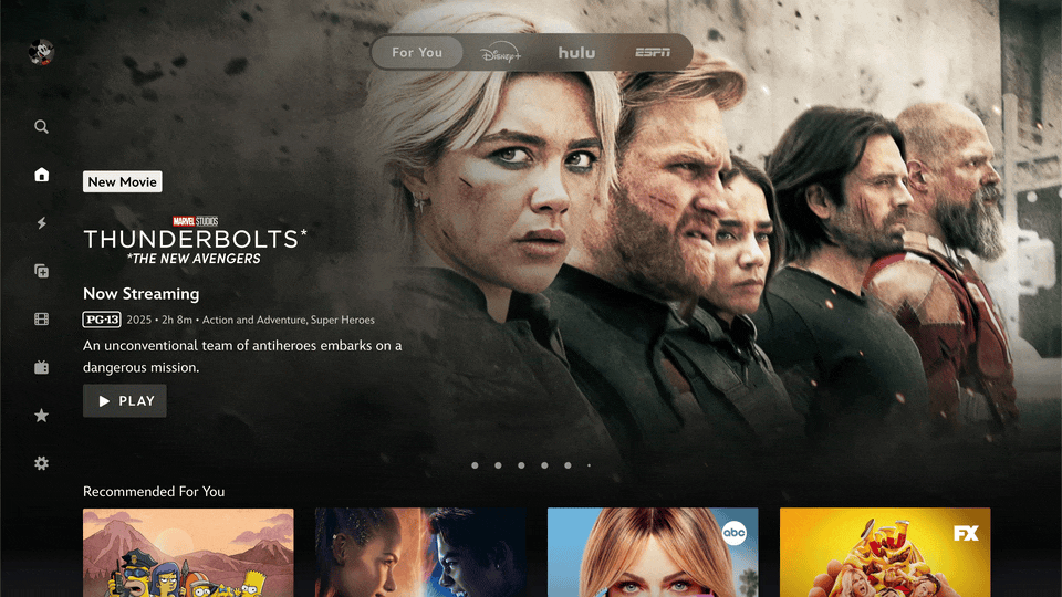 Disney+ redesign October 2025 (animated gif)