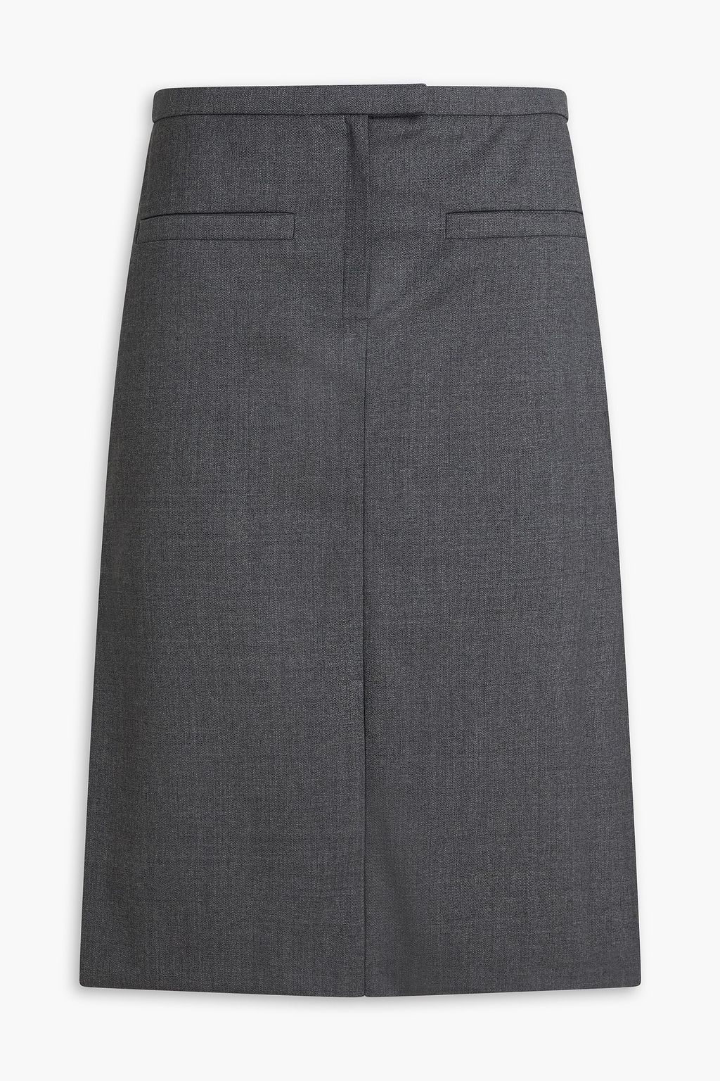 Wool-Blend Twill Pencil Skirt