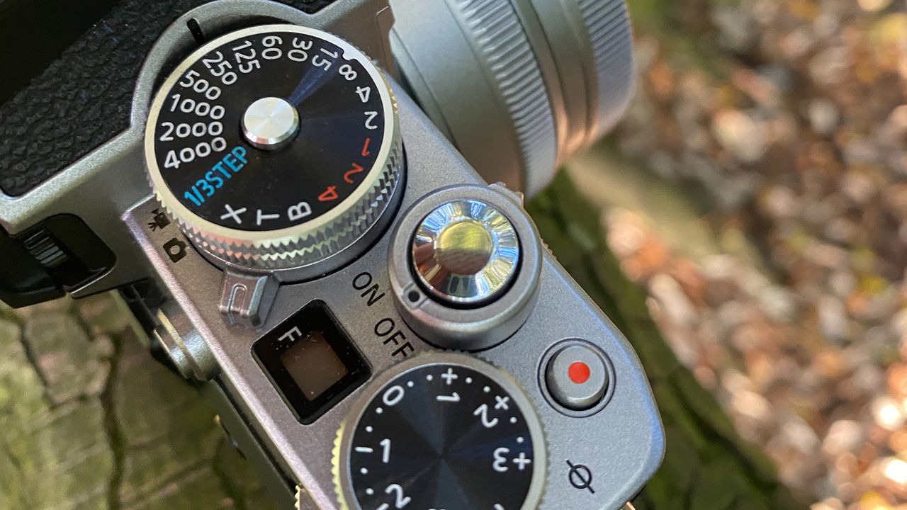 Image shows the dials on the Nikon Z fc