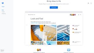 Calm down; this is what the actual Dropbox site looks like today