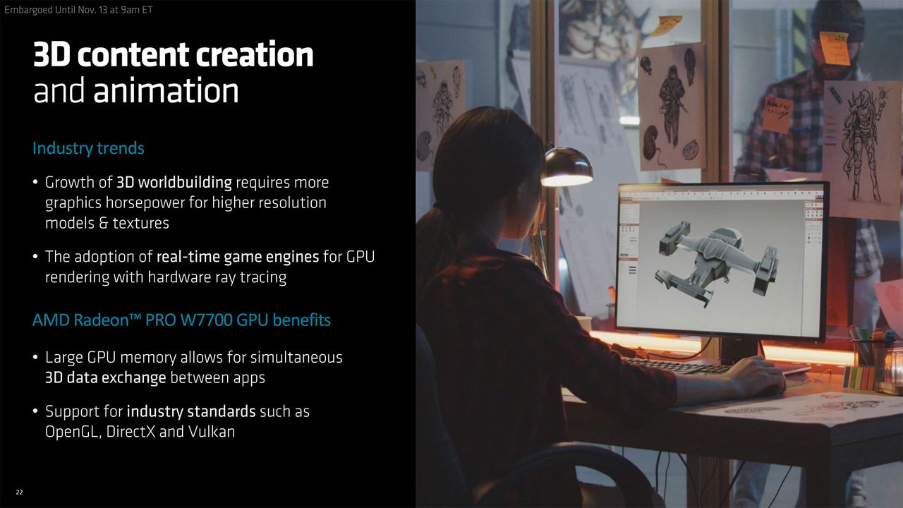 AMD Radeon Pro W7700 Slide Deck