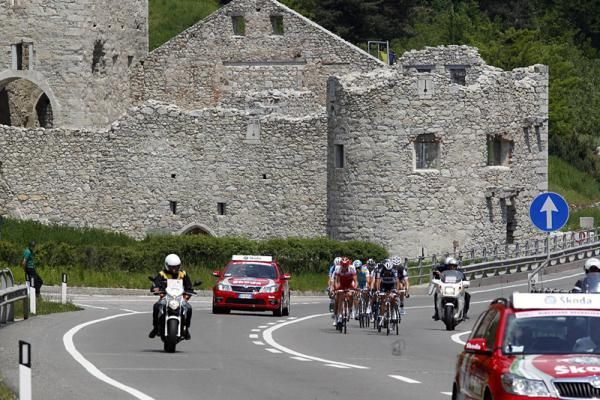 The breakaway en route to Pejo Terme.