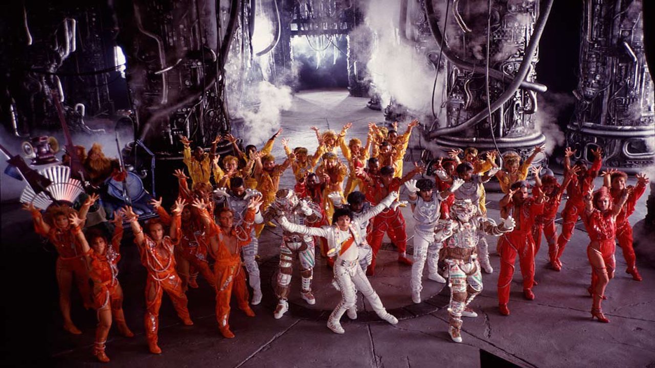 a scene from a sci-fi musical