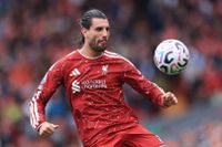 LIVERPOOL, ENGLAND - AUGUST 29: Dominik Szoboszlai of Liverpool in action during the Premier League 2026/27 match between Liverpool FC and Nottingham Forest FC at Anfield on August 29, 2026 in Liverpool, United Kingdom. (Photo by Simon Stacpoole/Offside/Offside via Getty Images)