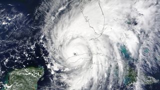 NASA’s Terra satellite acquired this natural-color image of Hurricane Ian at about 12:00 a.m. EDT (16:00 GMT) on September 27, 2022,
