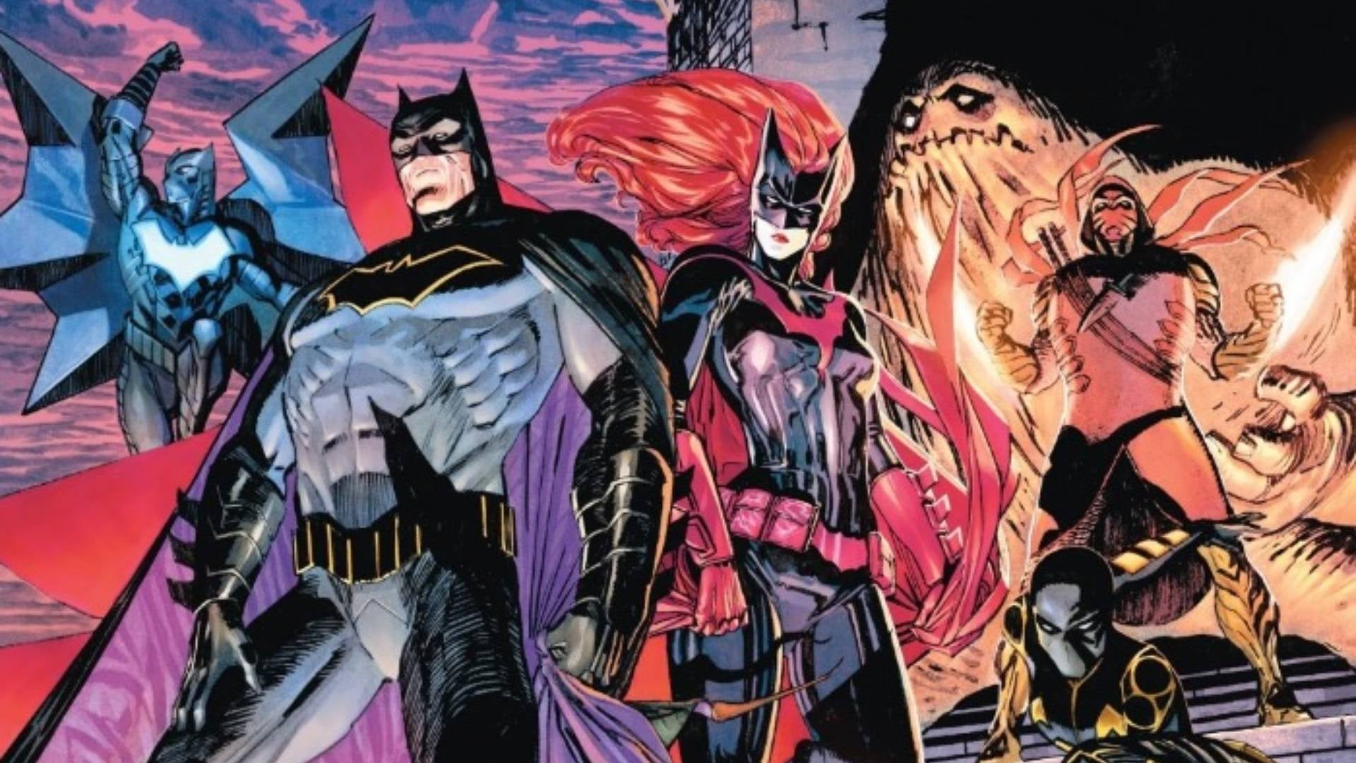 A DC comics issue showing the Gotham Knights line-up, which includes Batman and Batwoman