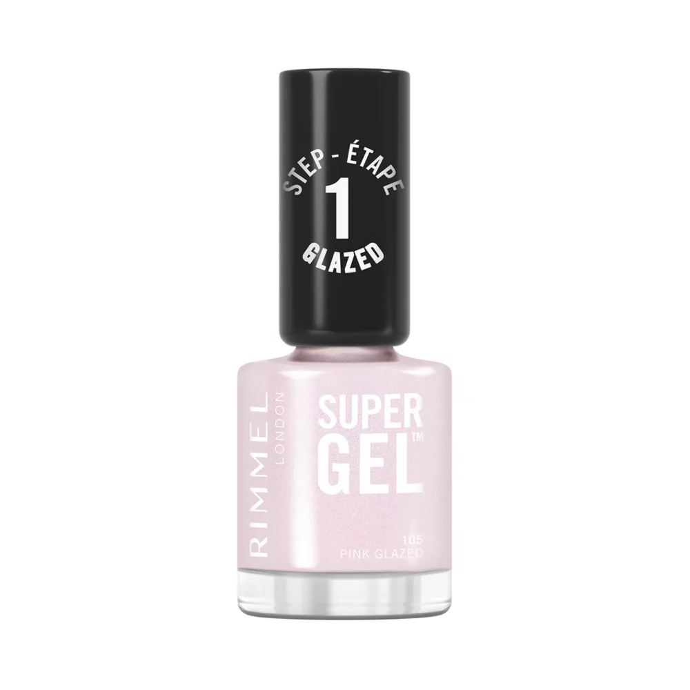 Rimmel Super Gel Nail Polish 105 Pink Glazed 12ml