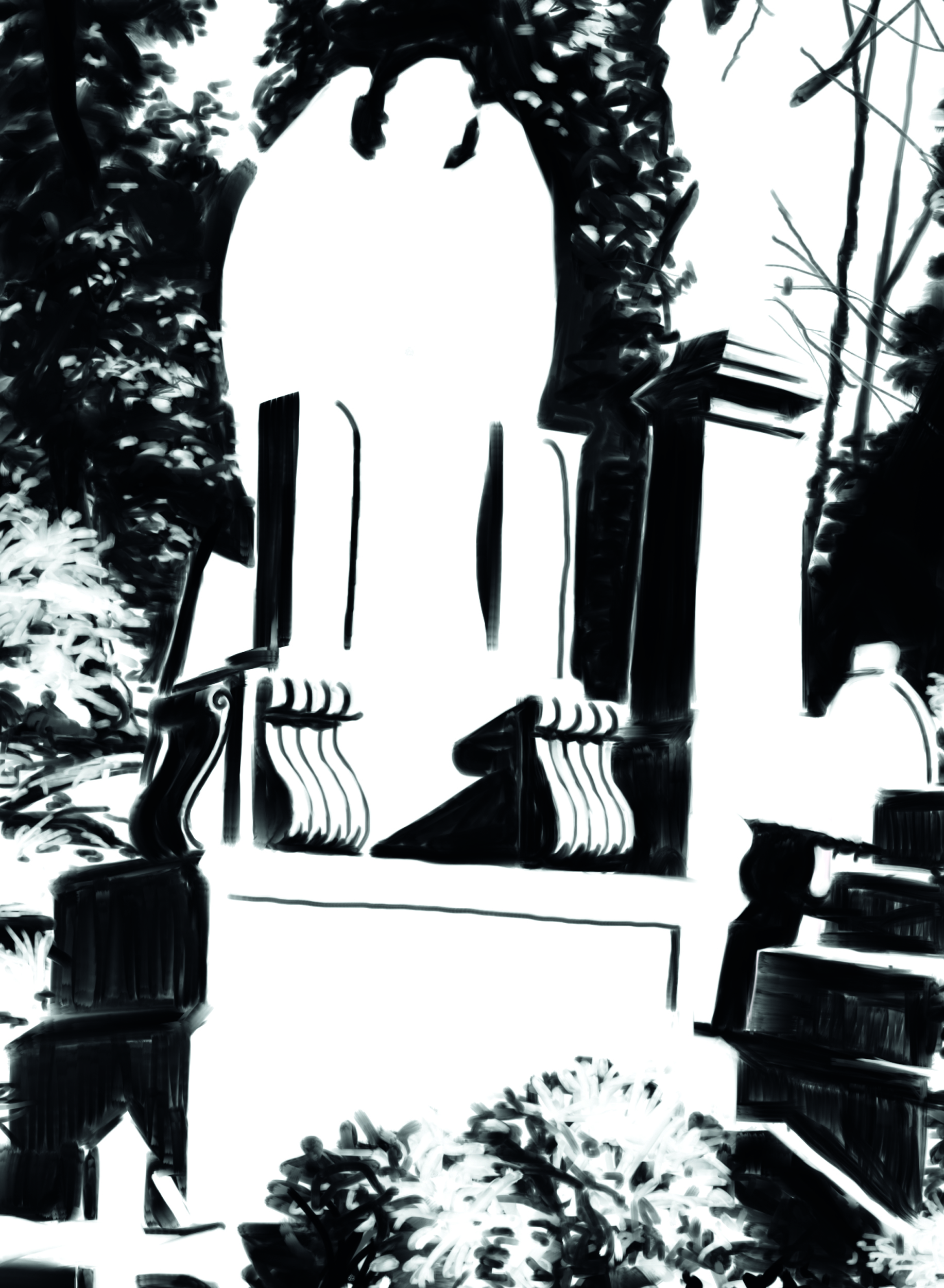 Karlsimon visits Highgate Cemetery to show how comic book techniques can be applied to digital tablet painting