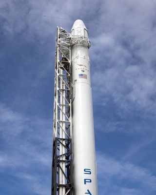SpaceX's Falcon 9 in Vertical Position