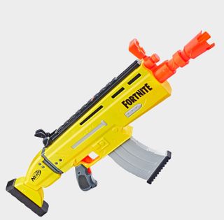 Nerf Fortnite AR-L on a plain background