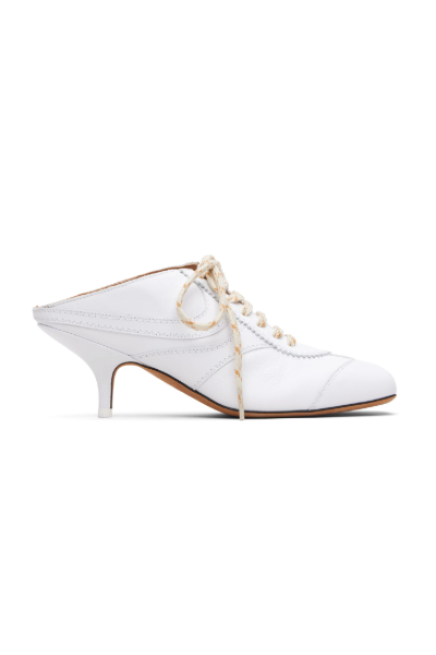 Dries Van Noten, White Heeled Sneaker Mules