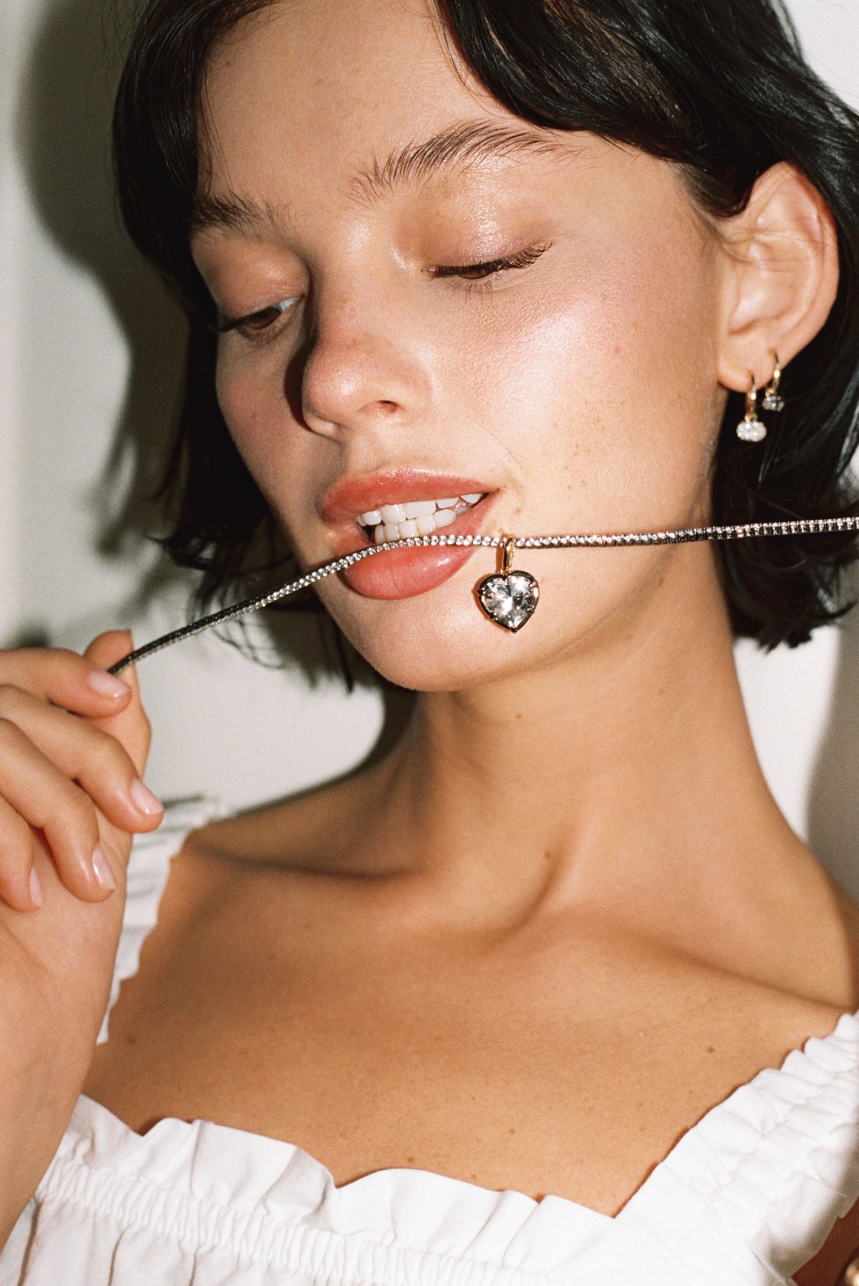 campaign photos of Molly Dickson's jewelry collaboration with Aurate for Fall 2026