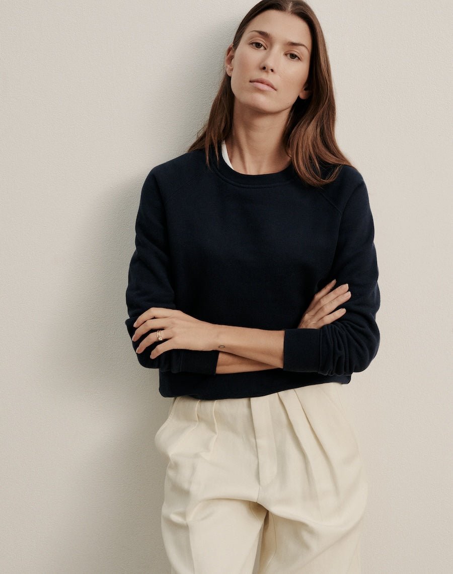 Navygrey Women | the Vintage-Fit Sweatshirt | Luxury Organic Cotton | True Navy | Navygrey