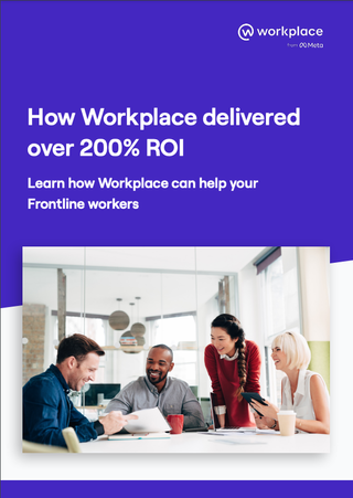 Cover for whitepaper 'Learn how you can get an over 200% ROI with Workplace'